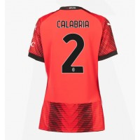 Camisa de Futebol AC Milan Davide Calabria #2 Equipamento Principal Mulheres 2023-24 Manga Curta